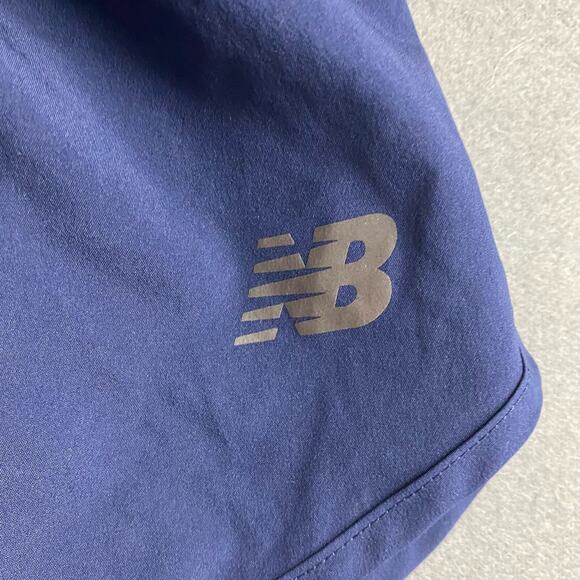 New Balance Athletic Running Shorts Womens S Navy Blue 3" Inseam Elastic Waist - Picture 3 of 9